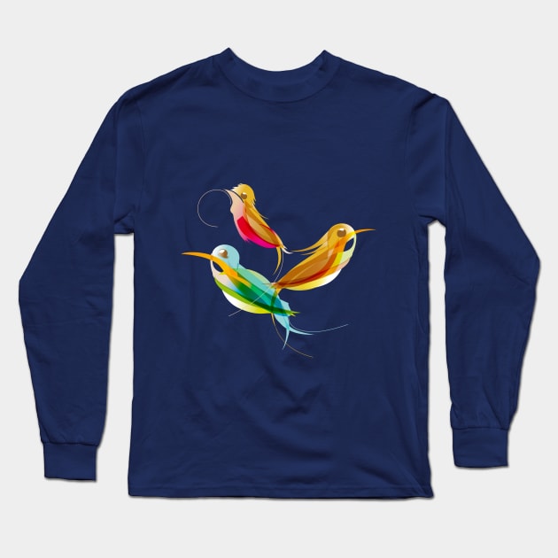 birds Long Sleeve T-Shirt by masslos